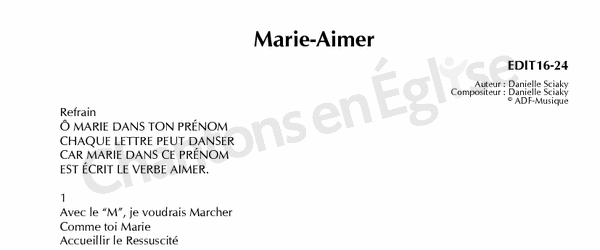 Marie-Aimer (EDIT16-24)