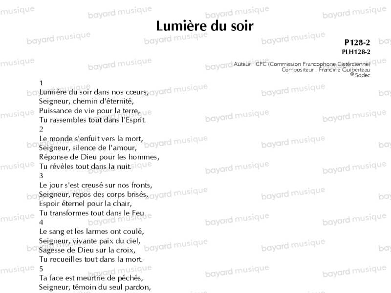 Chantons en Eglise - Lumière du soir