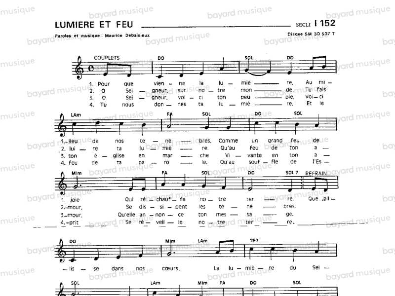 Chantons en Eglise - Lumière et feu