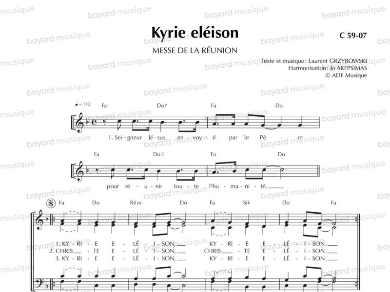 Chantons En Eglise Messe De La R union Kyrie Eleison Chantons En Eglise Messe De La R union Kyrie Eleison