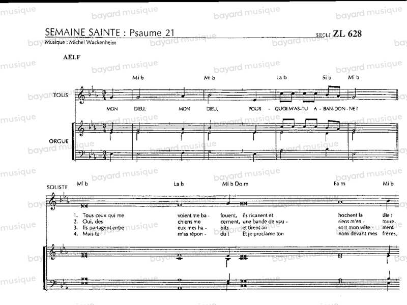 Chantons en Eglise - Psaume 21 : semaine Sainte psaumes et refrains de ...