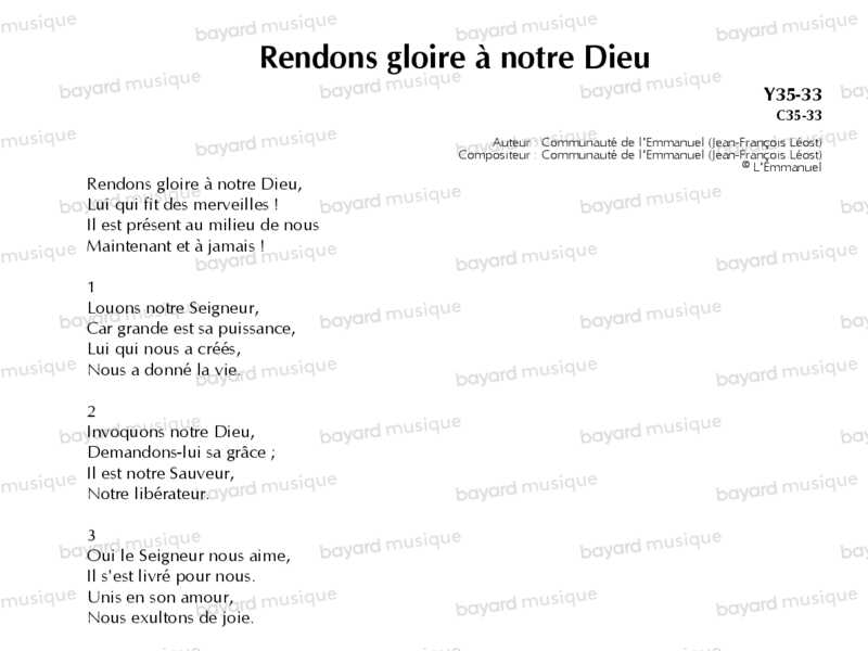 Chantons En Eglise Rendons Gloire Notre Dieu Chantons En Eglise Rendons Gloire Notre Dieu