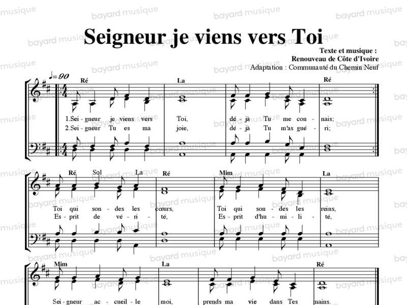 Chantons en Eglise - Seigneur je viens vers toi