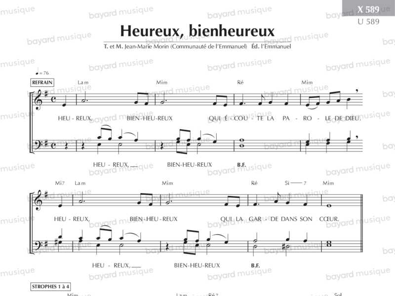 Chantons en Eglise - Heureux, bienheureux