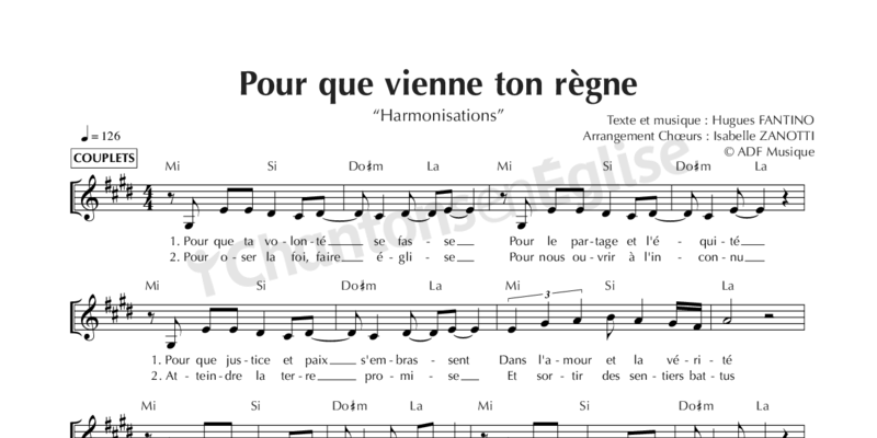 Chantons en Eglise - Pour que vienne ton règne Fantino/ADF-Musique